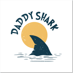 Funny Daddy Shark Apparel Posters and Art